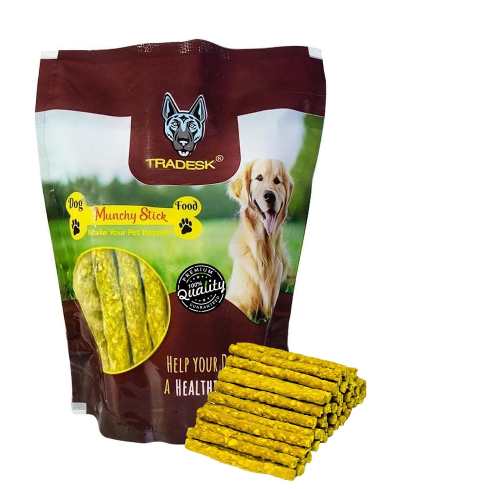 TRADESK Munchy Sticks for Dogs of All Life Stages | Chicken Flavoured Chew Sticks for Dogs Rawhide (Yellow Colour) | 1 Kg (B0B18DWWCW) Amazon Price History, Amazon Price Tracker