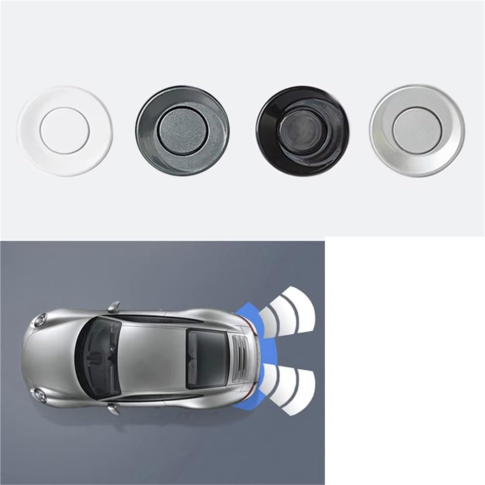 Parking Alerta Kit De Sensor Aparcamiento Coche Monitorización Radar Marcha Atrás Con Retroiluminación Pantalla LCD Parktronic Automática 4 Sensores Inducción 12 V