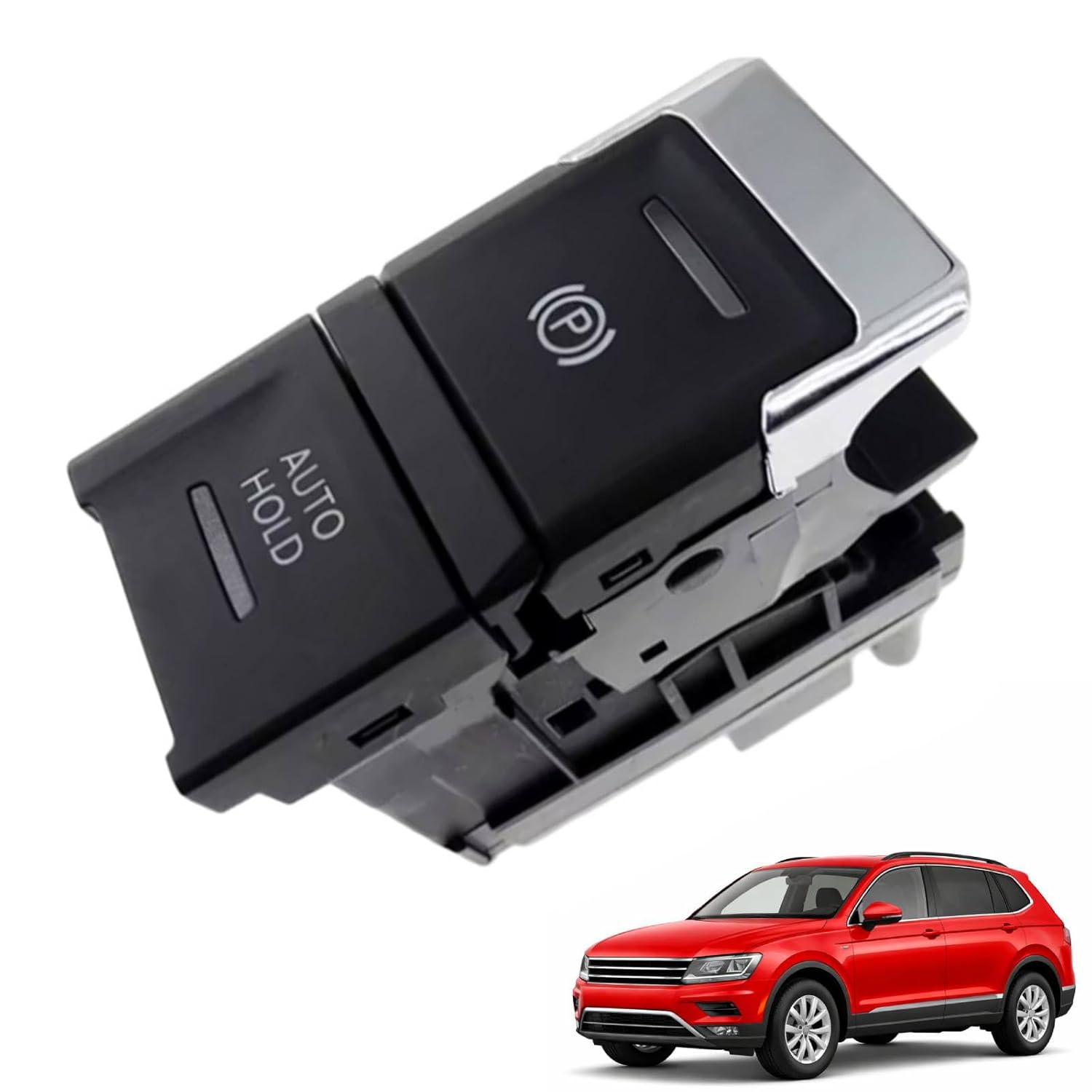 Car Electronic Handbrake Parking Hand Brake Switch Button, Replaces 5NA927225, 5NG927225, Compatible with Volkswagen Tiguan 2017–2024, 12 Pins, 1 pc