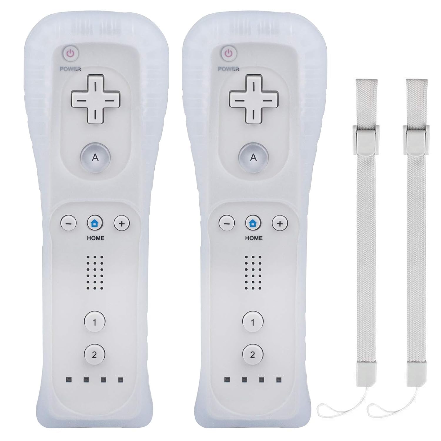 TechKen Pilot zdalnego sterowania z 2 kontrolerami WII z silikonowym etui, bez Motion Plus