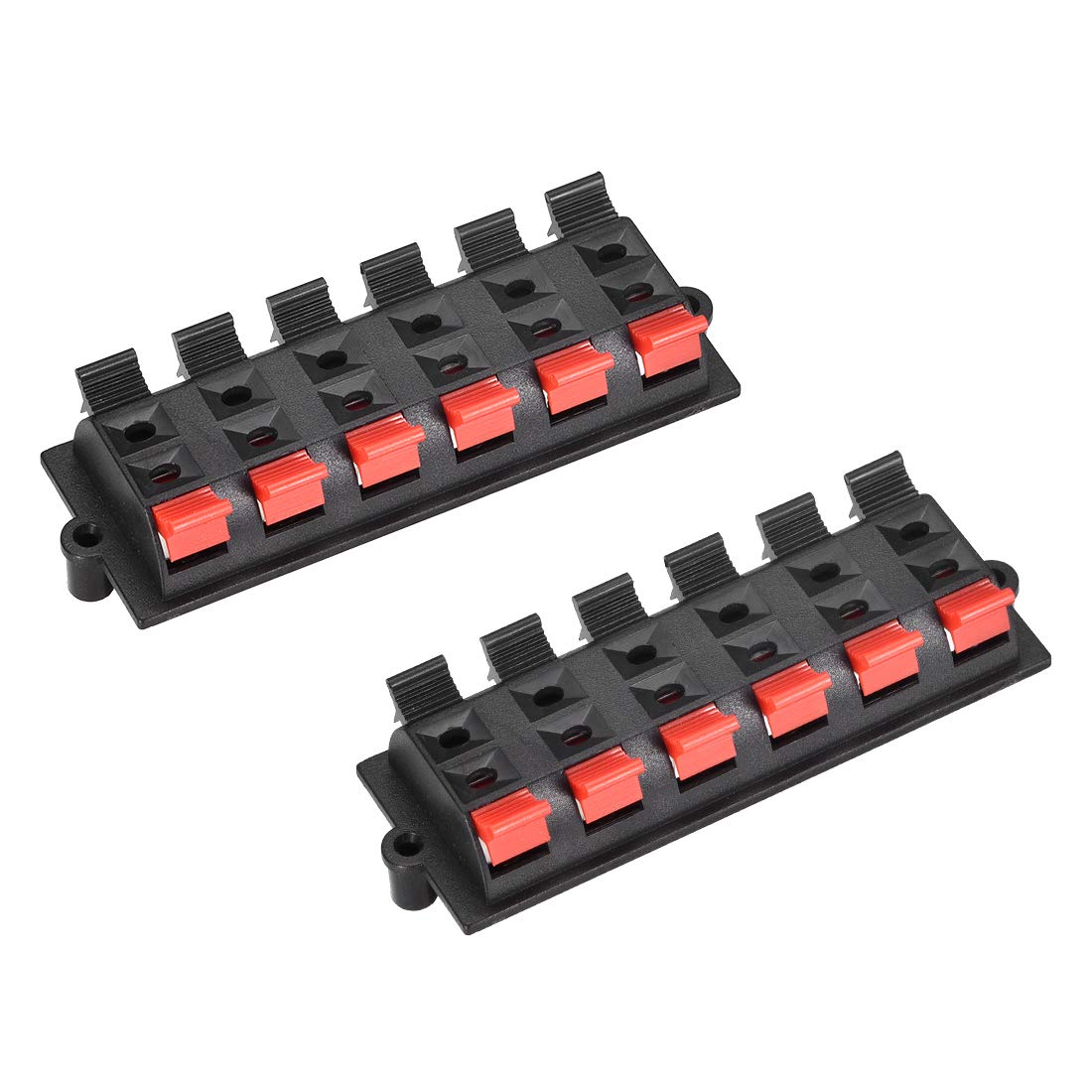 uxcell 2 Row 12 Way Spring Speaker Terminal Clip Push Release Connector