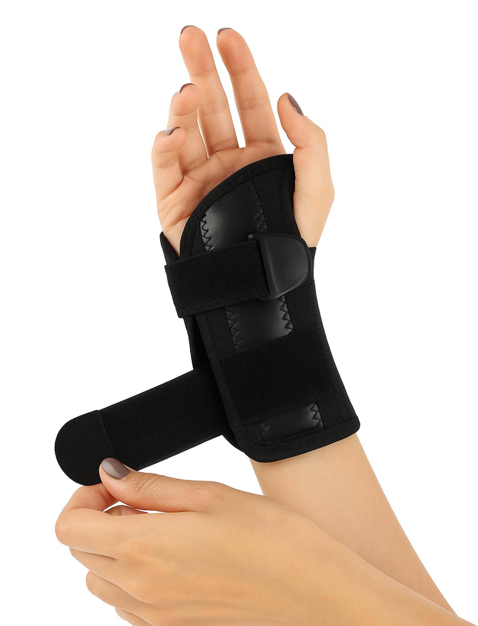 Carpal Tunnel Wrist Brace Night Support - Wrist Splint Arm Stabilizer & Hand Brace for Carpal Tunnel Syndrome Pain Relief Compression Sleeve for Forearm Wrist Tendonitis Pain Treatment (Small, Right)