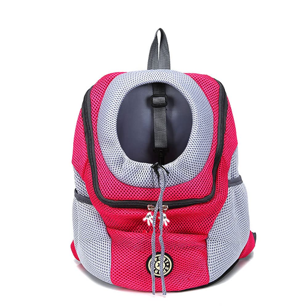 Mochila para gatos y perros EuroPET L rosa, bolso frontal transpirable y acolchado hasta 11 kg