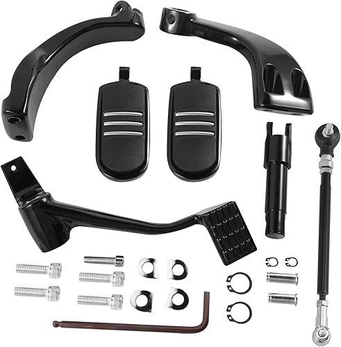 Miniatura 2 de TCT-MOTORPARTS Estriberas de pie de control de avance medio, palanca de freno para Harley Sportster 883 2004-2013 XL Modelos Hierro 883 XL883N