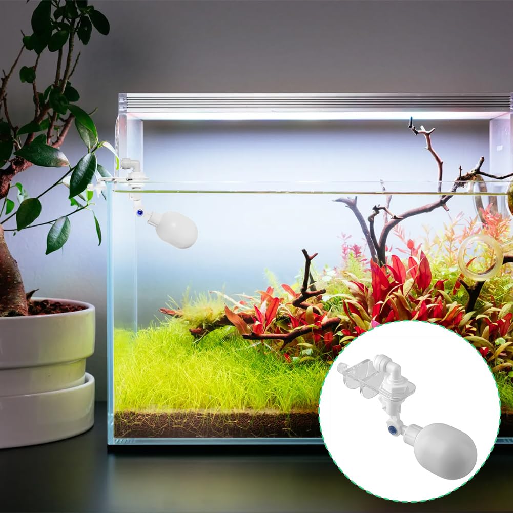 Joyzan Válvula Flotador Acuario Pequeño, Controlador Agua Llenado Automático Ajustable Accesorio para Relleno Sin Pecera Automática Plástico Añadir Accesorios No Eléctrico Sistema Peces Cambiador