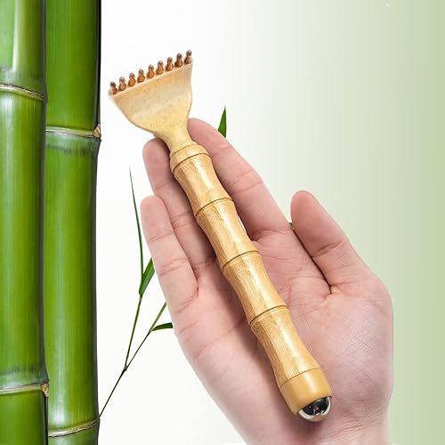 YEHORIN Rascador telescópico de espalda, rascador portátil de bambú extensible para hombres para mujeres con hermoso embalaje de regalo, rascador