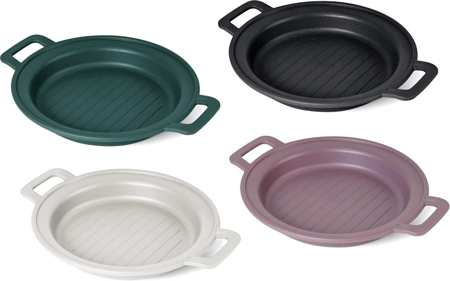 carrotez 4 pack Plastic Plates with Handles for Camping