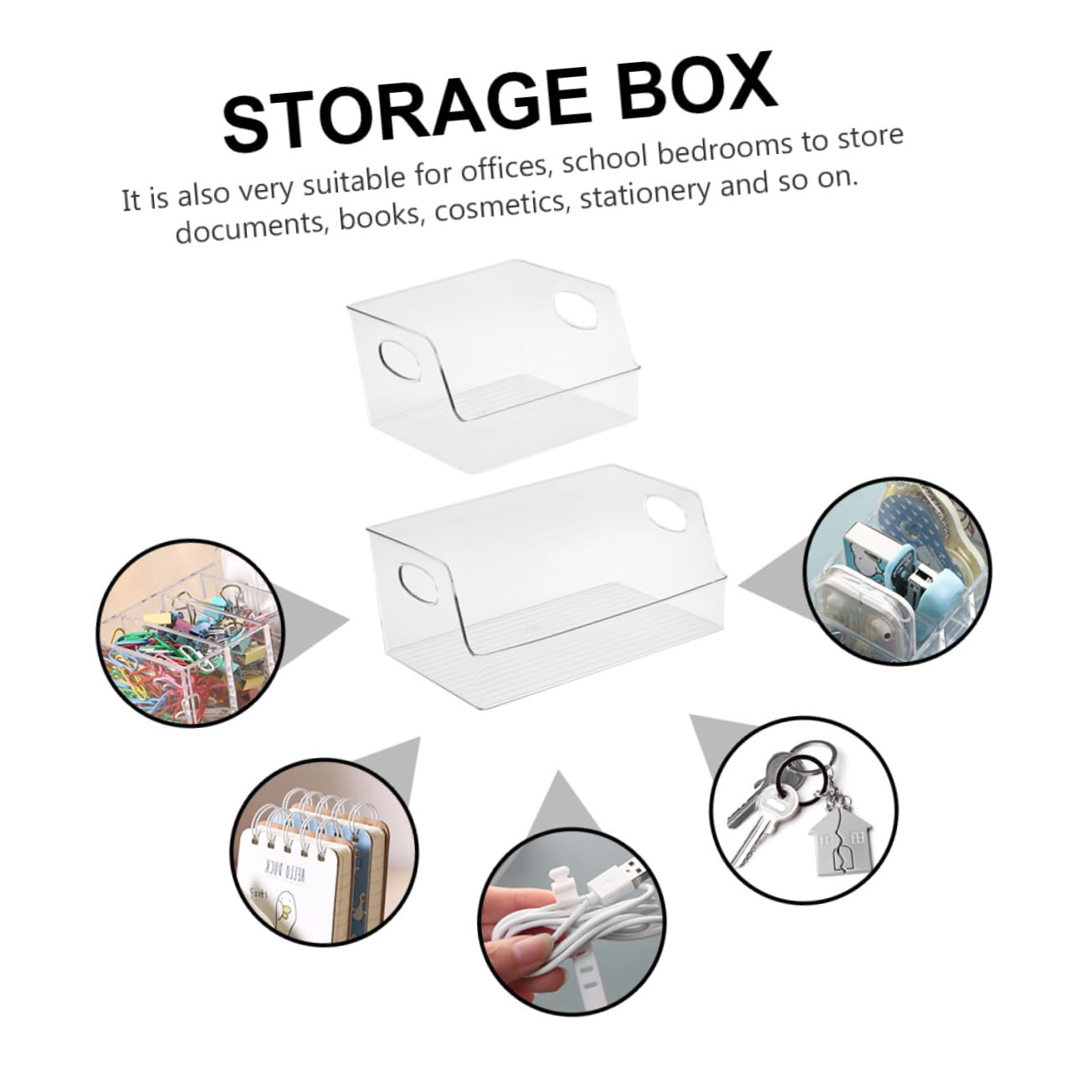 PLAFOPE 2pezzi Scatola Organizer Per Documenti in Plastica Porta Libri e Riviste Portadocumenti Da Scrivania Per Ufficio e Casa