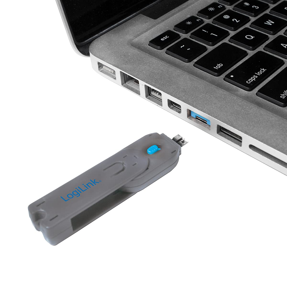 Logilink USB Port Bloqueur de Château 1x Schlüssel 8x Schlösser Gris