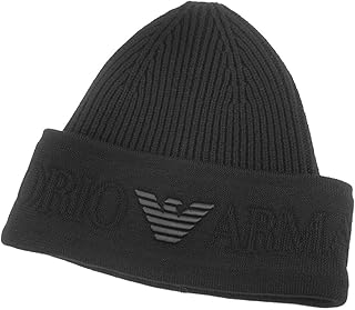 [エンポリオアルマーニ] メンズ ニットキャップ EM003750 AF19896 ブラック [並行輸入品]