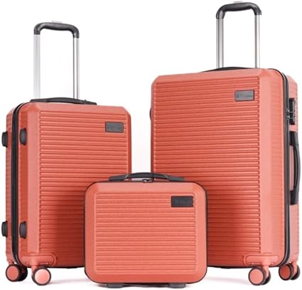 Lätt Travel Juego de 3 Maletas de Viaje, Maleta Mediana 65 cm, Cabina 55cm y Neceser 33cm, Trolley Cabina con Doble Rueda Multidirección y Compartimentos, Cierre de Seguridad con Combinación Numérica