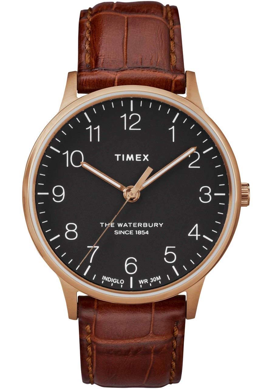 Timex orologio cronografo uomo Waterbury con cinturino in pelle