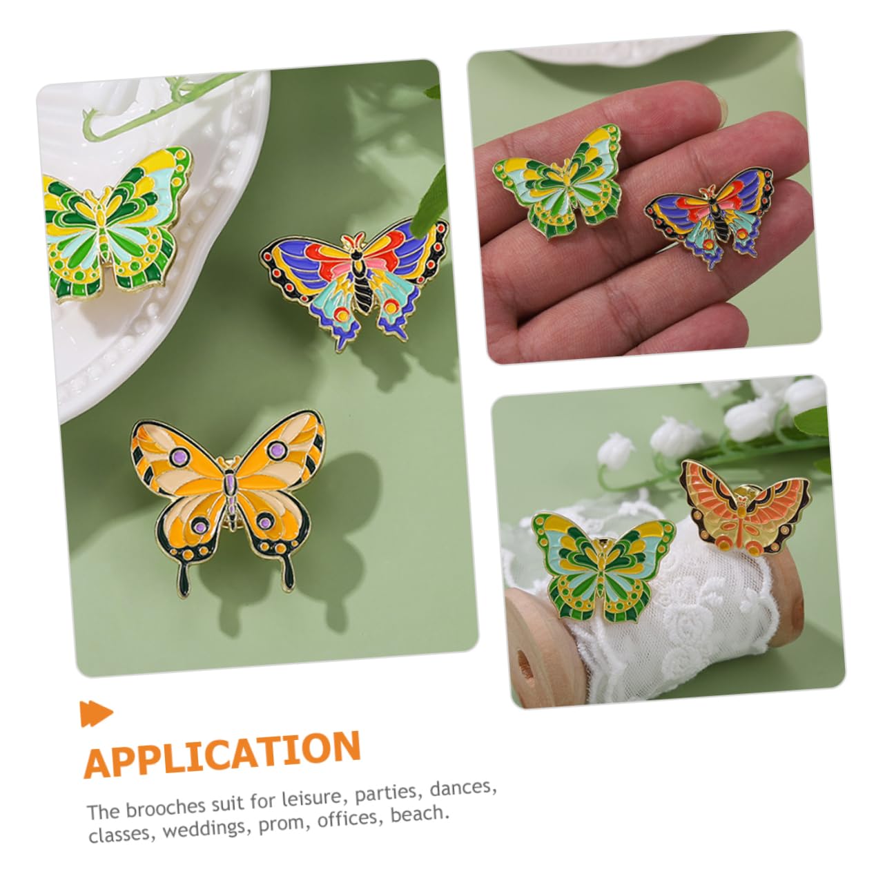 SHERCHPRY 25stücke Cartoon Schmetterling Broschen Set Für Damen Anstecknadeln Bunten Designs Für Partys Feiertage Und Tägliche Dekoration