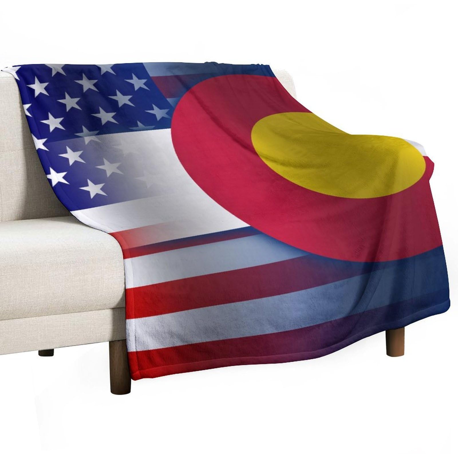 Cgsbngha Style U.s.a Colorado State Flag Flannel Fleece Blanket Lightweight Soft Throw Blankets For Sofa Couch Bed Chair