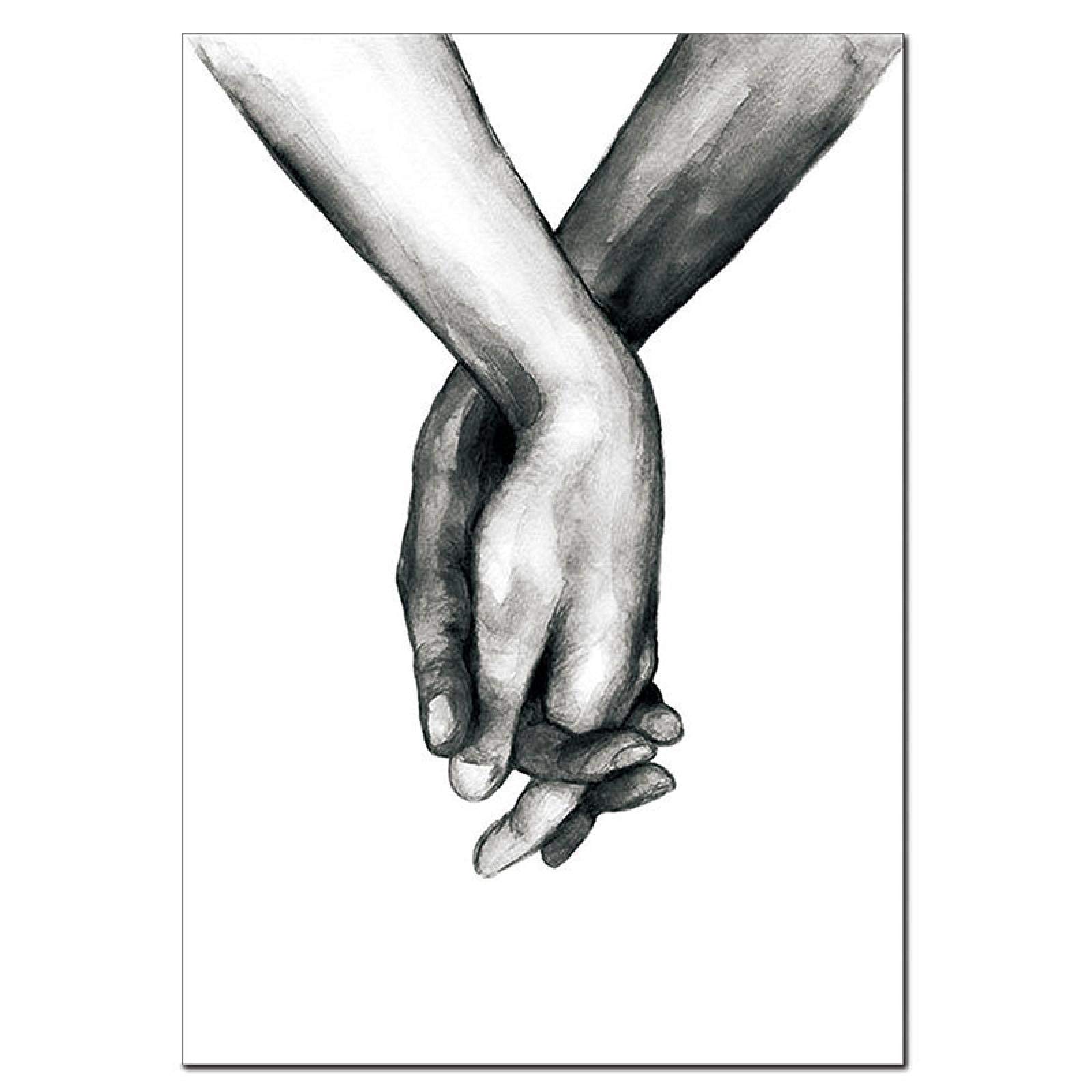 Carteles e impresiones tomados de la mano Lienzo de sala de estar Pintura de pared Imágenes artísticas para hermosos lienzos Decorativos de pared 30x40cm (12x16in) x3 Marco interior