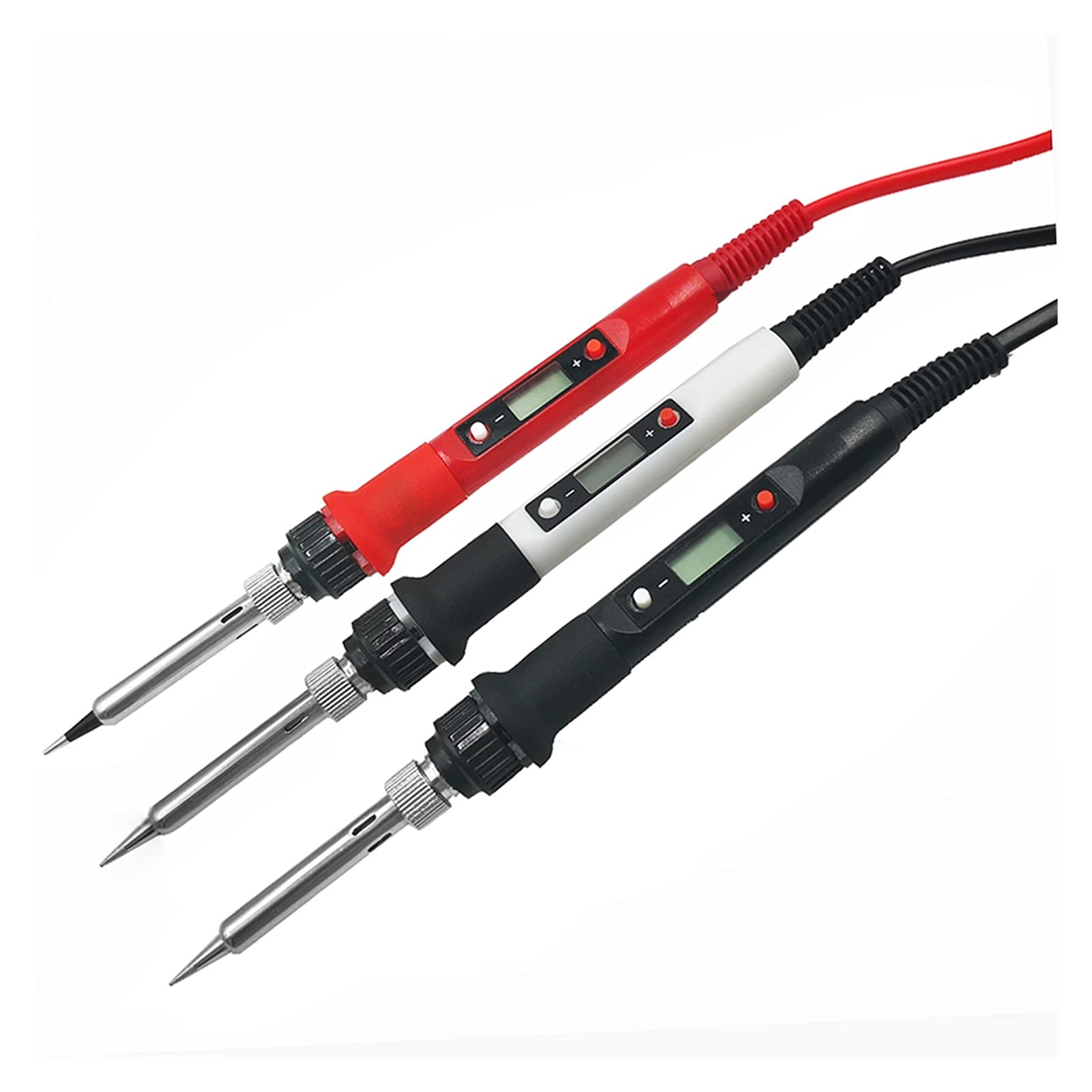 Spawarka 80 W Digital. LCD Display Lutownica Regulowany Regulowany Stacja Głuk Lutowniczy Narzędzie do spawania 180-480C (Color : Red set 3, Size : 80W)
