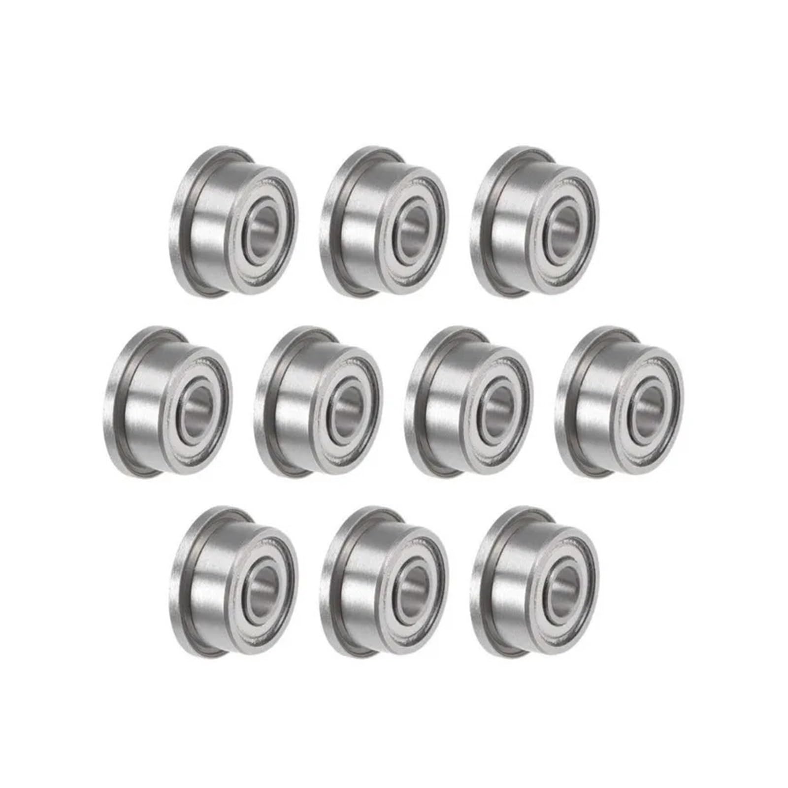 TBZOQAID 10-Piece Set F604 to F699 Flange Bearings F607 F608 F623 F624 F625 F626 F635 F684 F688 F693 F695 F698 ZZ Z 2Z deep Groove