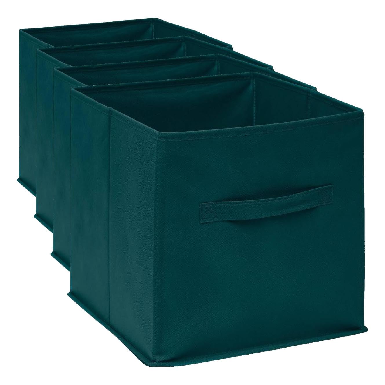 5 five simply smart 5five - panier tissu 31x31cm mix n modul bleu pétrole (Lot de 4)