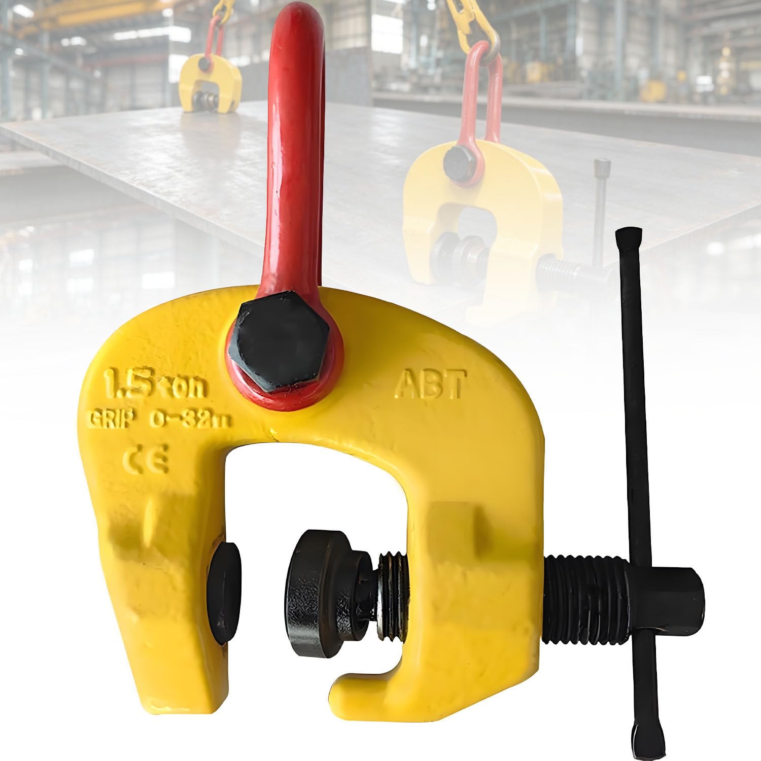 UORDBY 1.5T/3T Vertical Plate Clamp,Screw Hoist Lifting Tool,Forged Self Locking 3T-1item