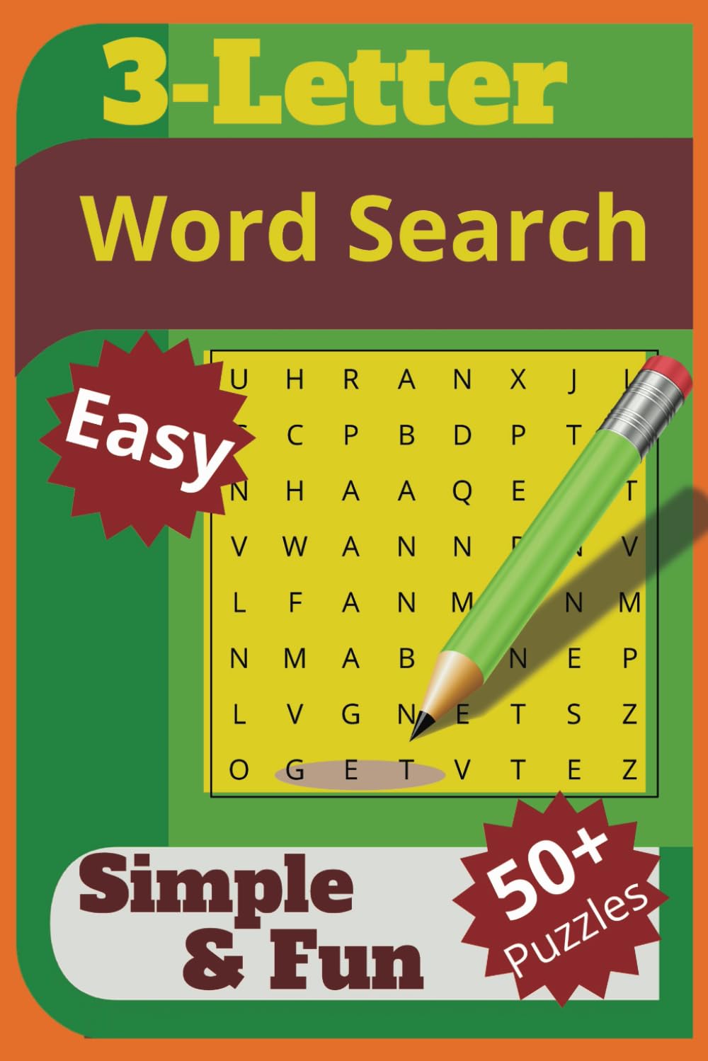 3-Letter Word Search Puzzle Book: Word Search Puzzle Book with Easy to Read Print with easy 3 letter words only, Finding 3 letter words can be fast, .