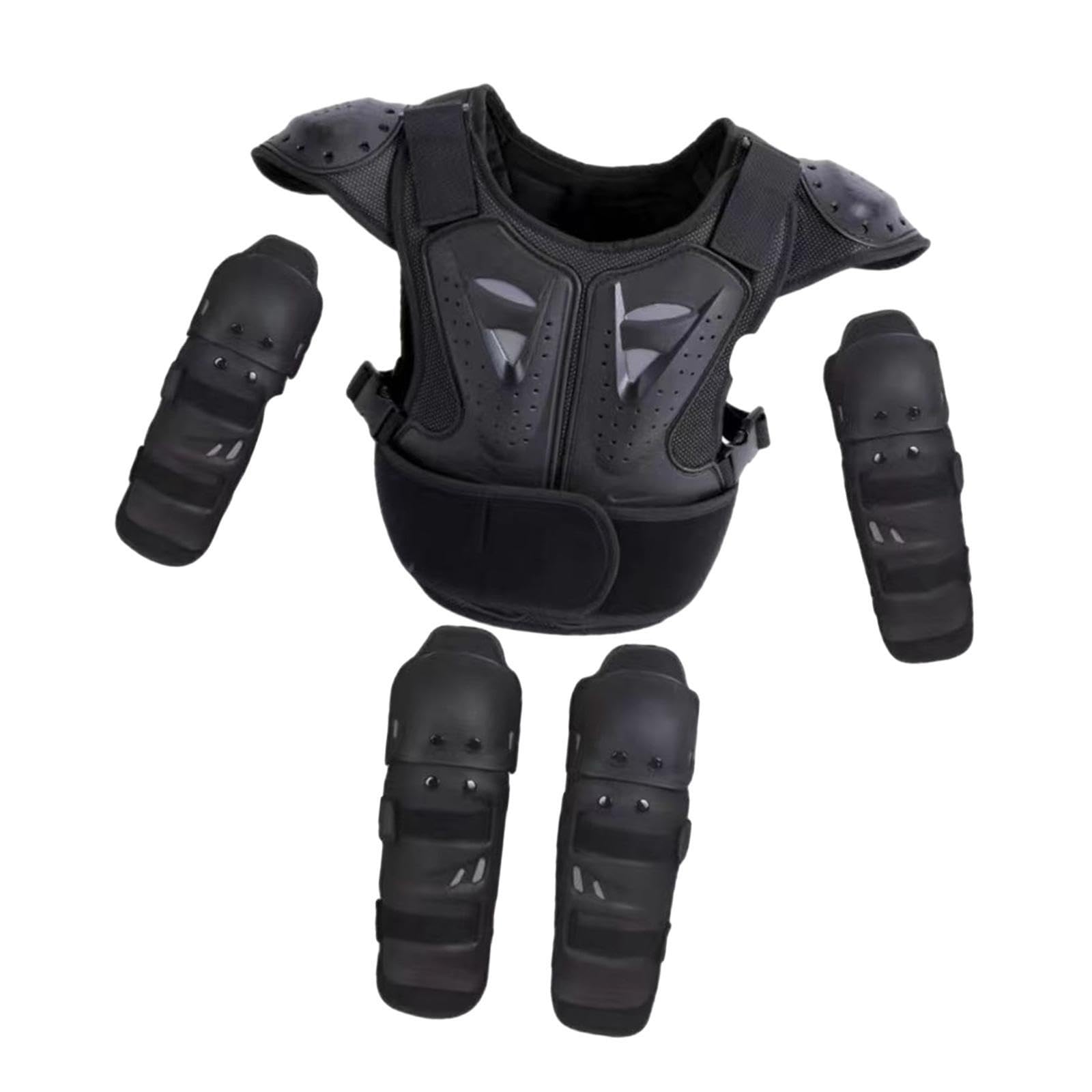 Tuta protettiva per motocross per bambini, attrezzatura per moto da cross, protezione completa per torace, colonna vertebrale, schiena, ginocchiere, gomitiere,