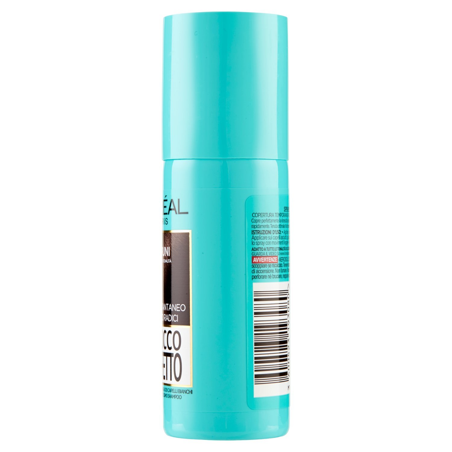L'Oréal Paris Spray Ritocco Perfetto, Spray Istantaneo per Radici e Capelli Bianchi, Durata fino a 1 Shampoo, Colore: Bruno, 75 ml (Confezione da 2)