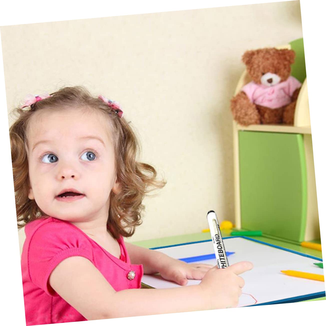 Mini Tableau Blanc Portable Effaçable 6 Pièces pour Bureau