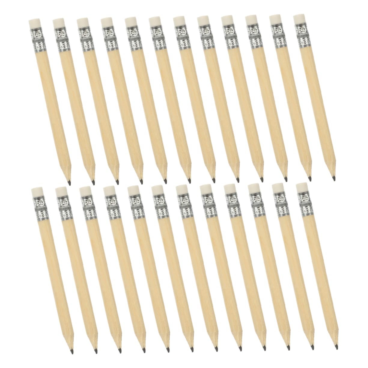NUOBESTY Crayons de Golf Courts avec Gomme 10 Cm Mini Crayons en Bois Naturel pour Score Scoreur Activités Plein Air Bureau Scolaire