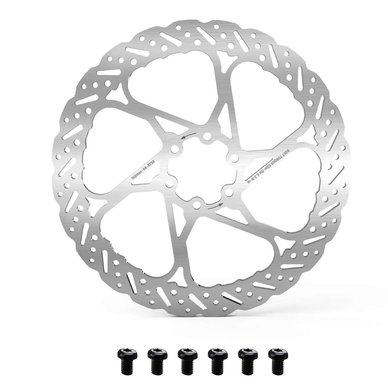 HAYSXVR Bike Brake Drum Fit For SHIMANO Hydraulic Brake Rotor 140MM 160MM 180MM 203MM Bicycle Brake Discs Bike Disc Brake Rotor Bicycles Rear Brake Drum(1PC 160MM)