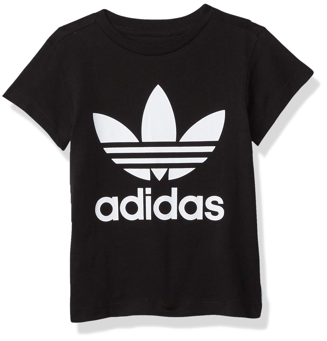adidas Originals unisex-youth Trefoil Tee Black/White/White Small