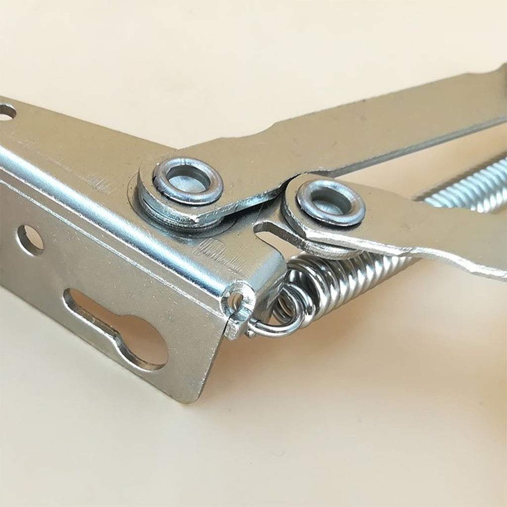 Bisagras con resorte de acero inoxidable de 80 grados-soporte de elevación de gabinete autoblocante de alta resistencia, 2 piezas/juego(Nickel)