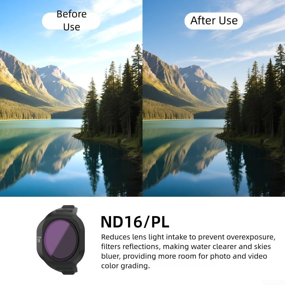 Zestaw filtrów ND CPL i UV do DJI dla MINI 5 Pro, aby zmniejszyć ekspozycję na światło i poprawić obraz w fotografii