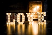 Vista 365 de Foaky LED Letter Lights Sign Marquee Light Up Letters Sign for Night Light Wedding/Birthday Party Battery Powered Christmas Lamp Home Bar