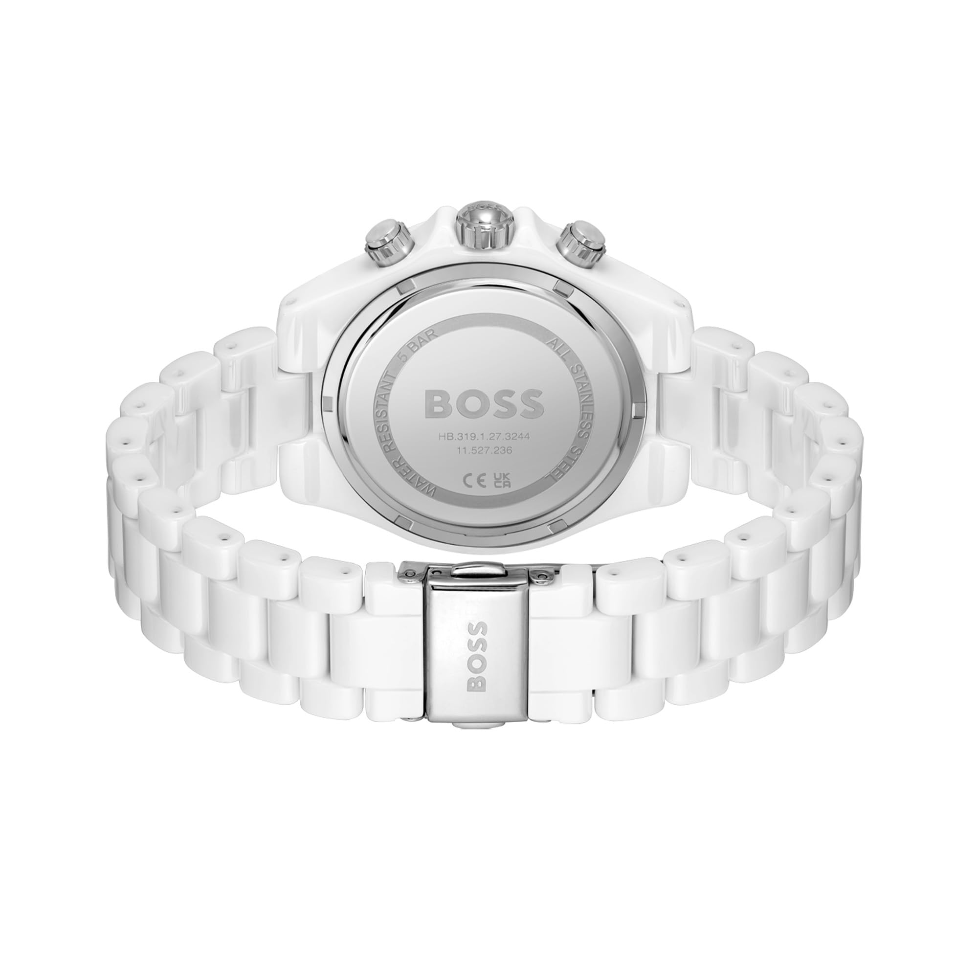 BOSS Multi Zifferblatt Quarz Uhr für Damen Kollektion Novia mit Edelstahl oder Keramikband
