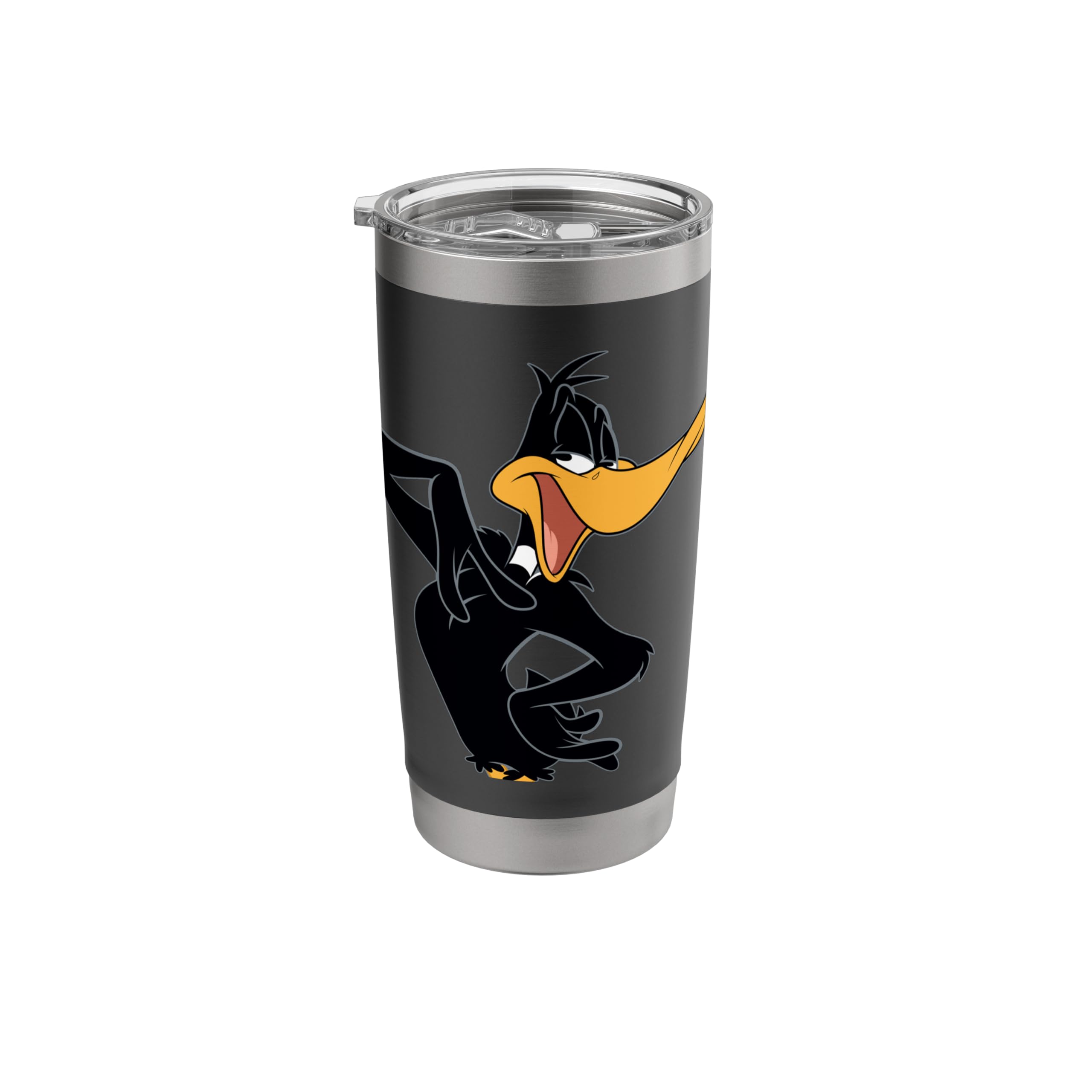 Looney Tunes Daffy Duck Orange Background Stainless Steel Insulated Tumbler