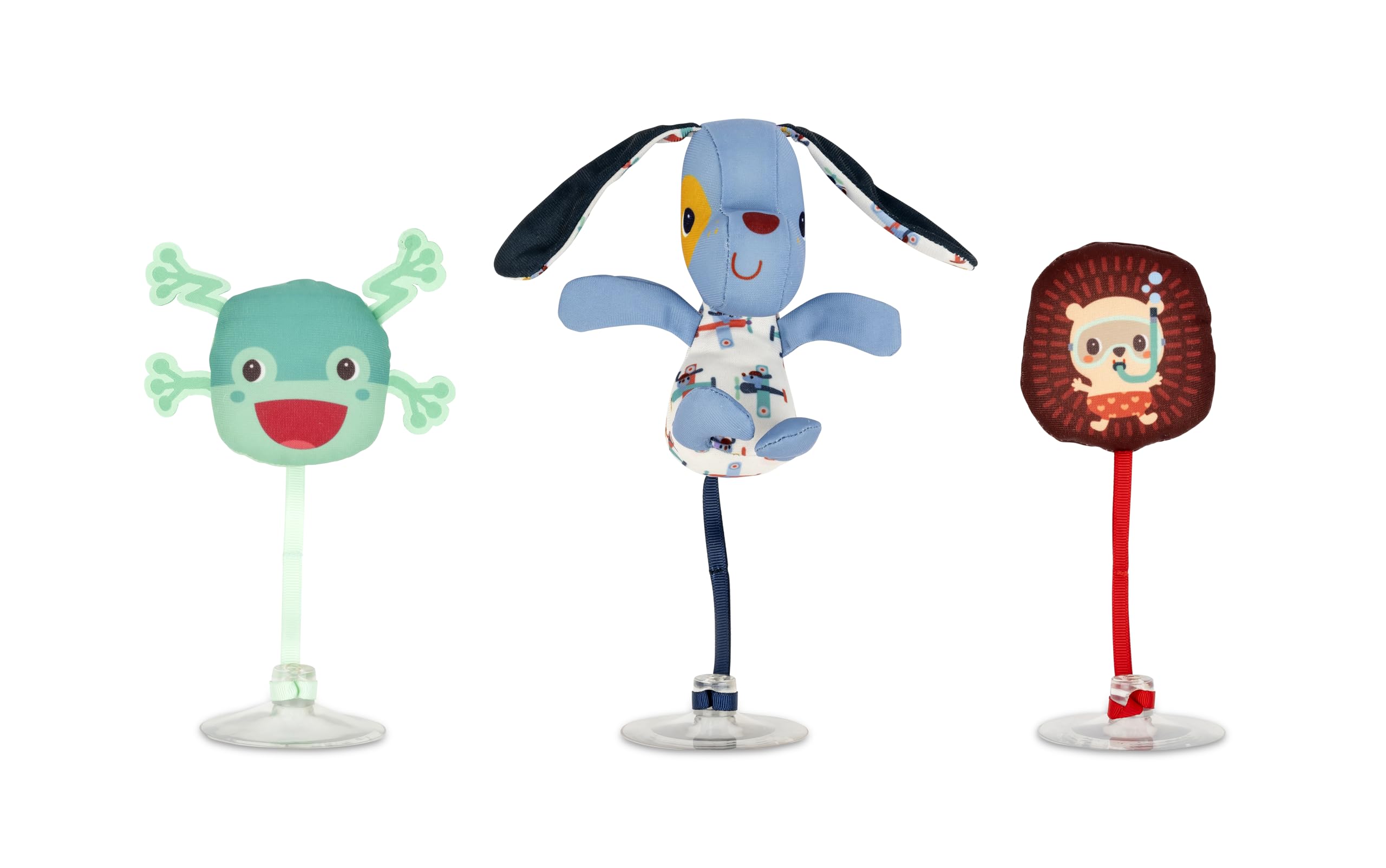 LILLIPUTIENS - 3 Personaggi galleggianti per Il Bagnetto - con Ventosa - Jules Il Cane e i Suoi Amici - Giocattoli galleggianti per Il Bagnetto - Gioco e stimolazione sensoriale in Acqua - dai 3 Mesi