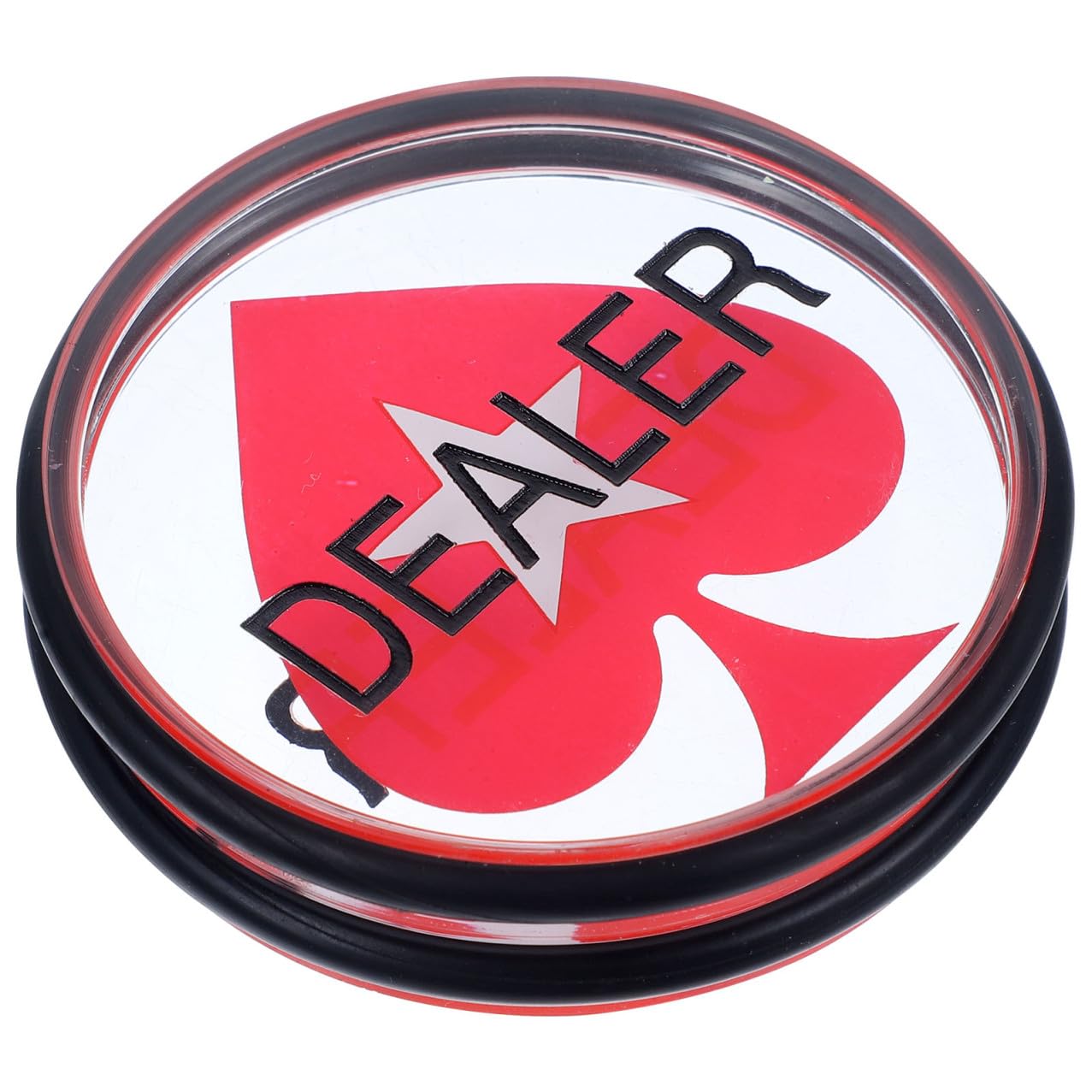 BESPORTBLE Jeton De Poker Bouton Croupier 75 Mm Grand Format pour Joueurs, Accessoire en Acrylique Double Face, Marqueur De Jeu Poker, Tournoi Et Parties à Domicile,