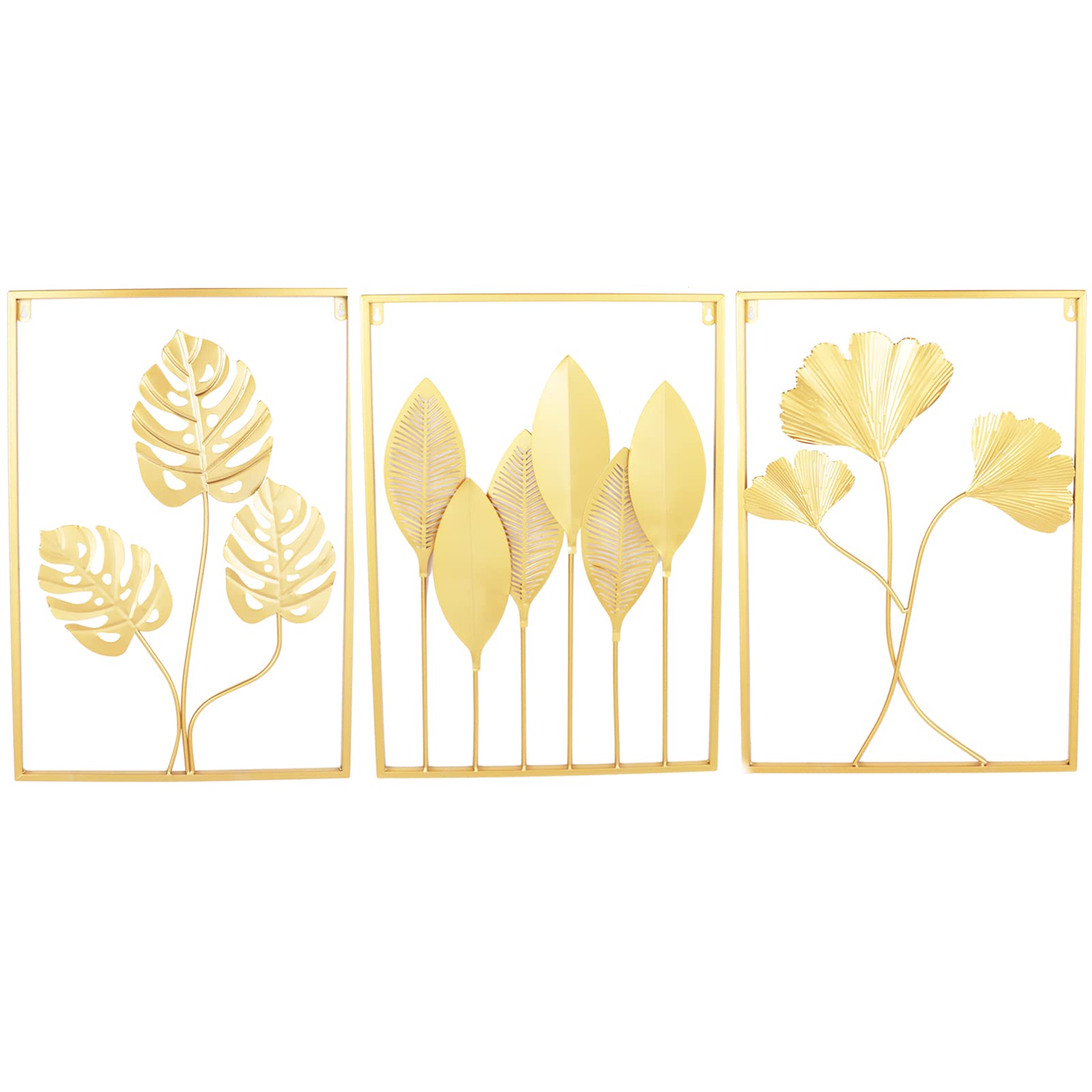 Kreatives Harz Gold Ginkgo Biloba Abstrakte Pflanze Figur Skulptur Sammlerstück