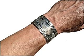 Navajo Cuff Bracelet Sterling Silver Jewelry Sz 6.75 Native American Overlay WOLF Signed SouthWestArtisans Handmade Jewelry
