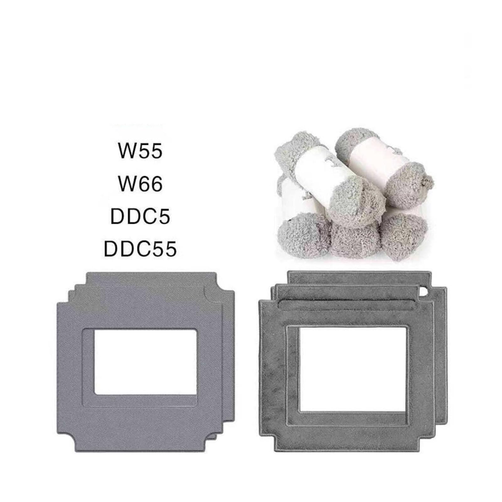 Straccio Robot for La Pulizia Dei Vetri, Compatibile for HUTT, W55 W66 DDC5 DDC55 Kit Di Pezzi Di Ricambio Elettrici(W55 Mop 6pcs)