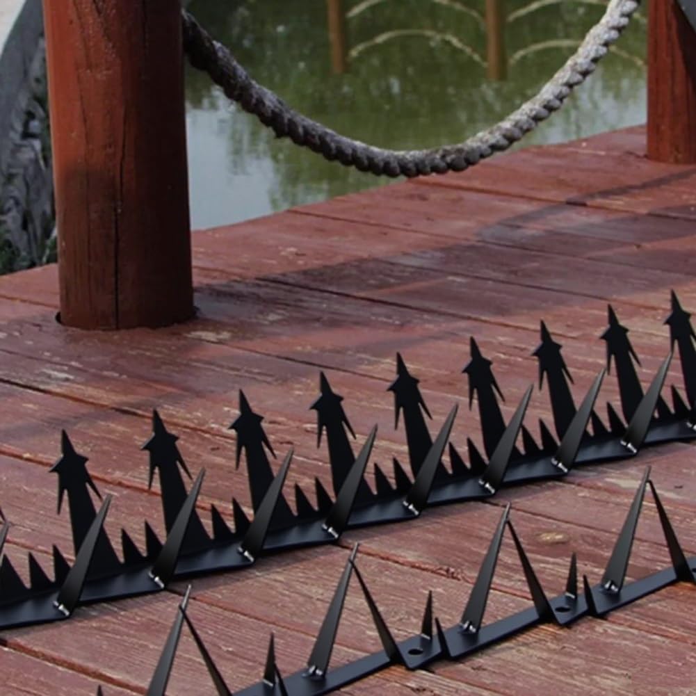 Púas Metálicas para Alambre De Púas, Púas para Muros Exteriores, Púas para Palomas, Púas para Cercas Disuasorias De Intrusos, para Ladrones E Intrusos(125x10cm/2 Stick)