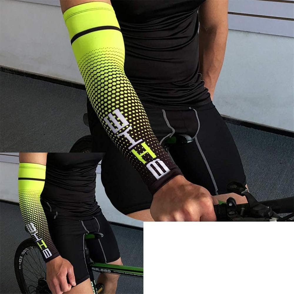 GHPKOTW Paire De Manchettes De Bras Anti-UV Gris - Protection Solaire Compression Pour Sport Et Quotidien