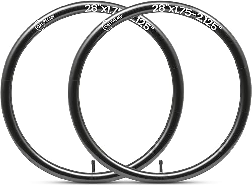 CALPALMY Tubos interiores de bicicleta para niños de 12, 14, 16, 18, 20, 22, 24, 26 y 28 pulgadas (paquete de 2), ancho de 1.751.952.125 con válvula