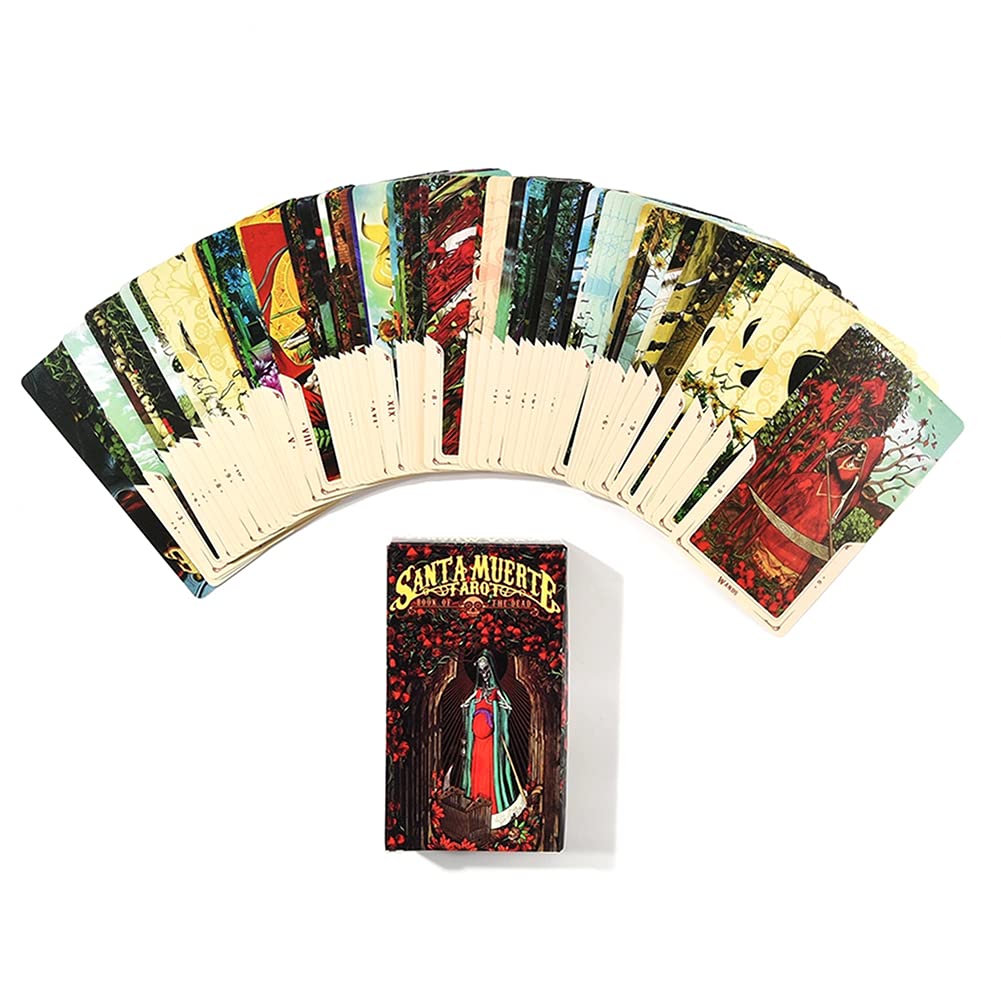 Cartes De Tarot Santa Muerte - Jeu Oracle 78 Cartes Avec Guide PDF Et Sac Velours