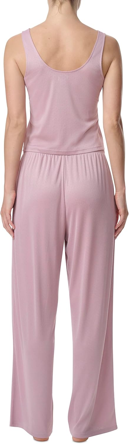 Splendid womens Long Sleeve Cardigan, Crop Tank and High Waisted 3-piece Pajama Set - Image 7