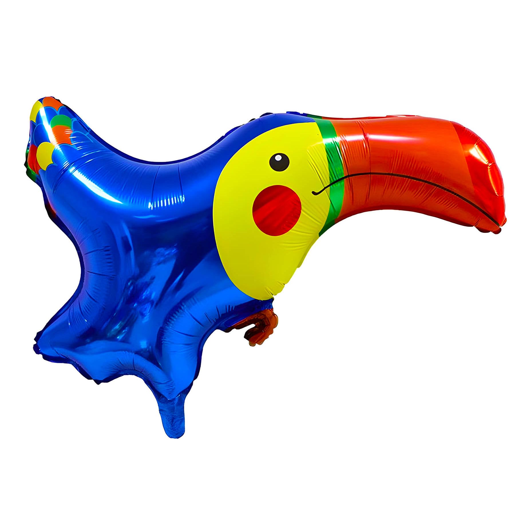 Toucan Shape Foil Balloon, Colourful Party Balloon for Kids Birthdays, Baby Showers, Animal Theme Parties, Event Decoration, Approx. 58 x 80 cm