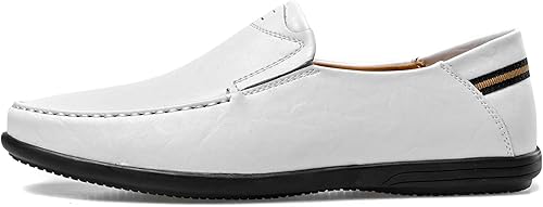 Miniatura 6 de Mocasines de cuero genuino de primera calidad para hombre, zapatos casuales sin cordones para conducir, mocasines para hombre, ligeros y