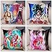 JWEK Kissenbezug 4 Teilig Dragon Ball Z Kissen Set Home Sofa Super Saiyan Kissenbezug Dekoration Cartoon Japanischen Anime Leinen Spielzeug Set 45X45 cm