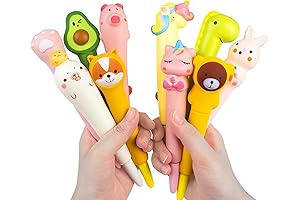 10-PCS Adorable Squishy Pens for Delightful Writing and Anxiety Relief