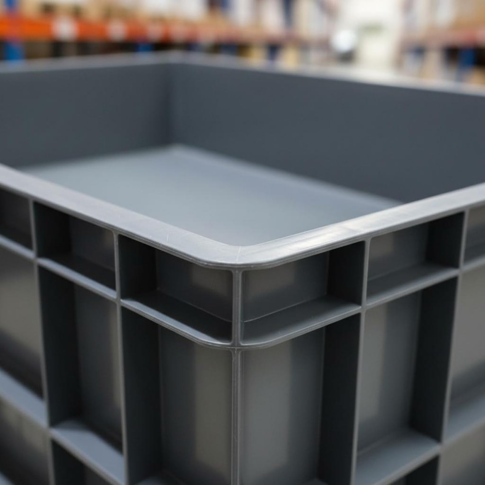 Colcolo Cassone Industriale Contenitore Logistico Scatola Impilabile in HDPE Struttura Robusta per Smistamento Pezzi Adatto a Magazzino Officina Movimentazione Articoli, Blu, EU5616